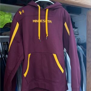 Under Armour Burgundy and Gold Hoodie